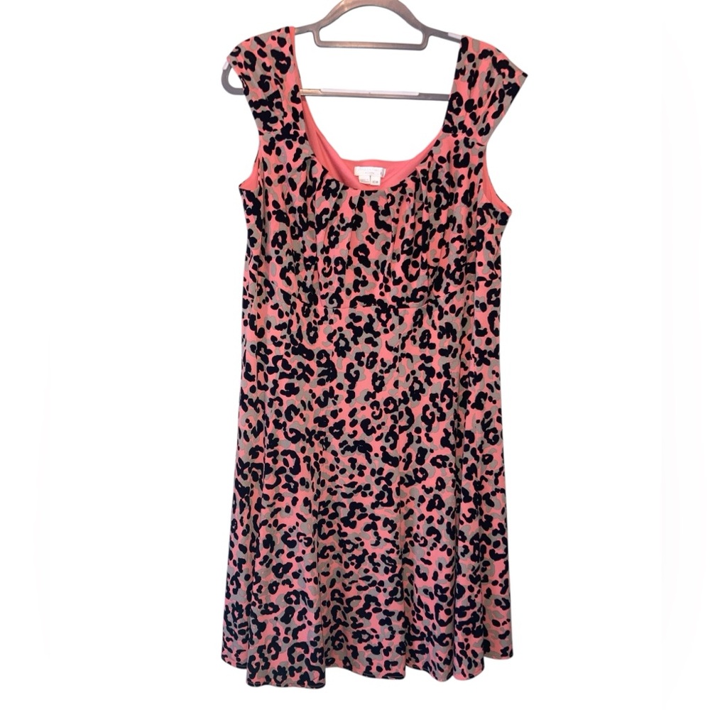 London times size 16W animal print sleeveless flowy dress
